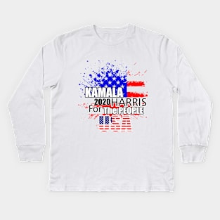 Kamala Harris USA for President 2020 Kids Long Sleeve T-Shirt